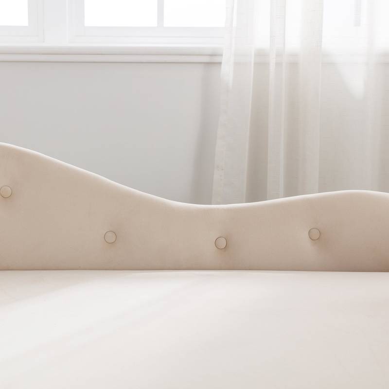 Cozy Velvet Chaise with Storage and Pillow