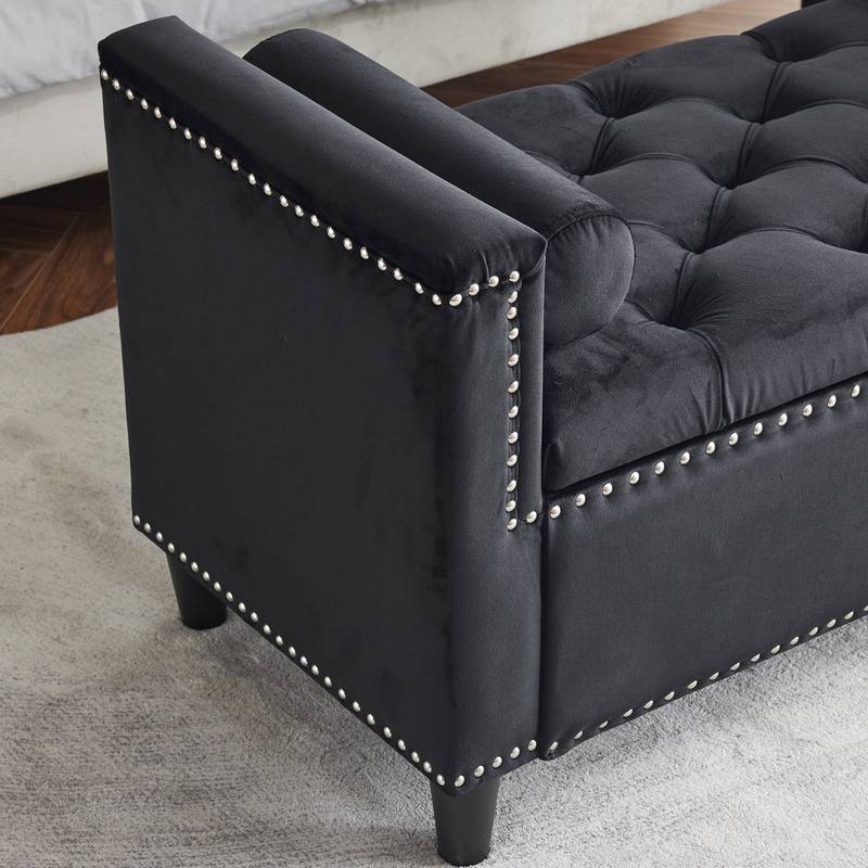 Velvet Charm Entryway Bench