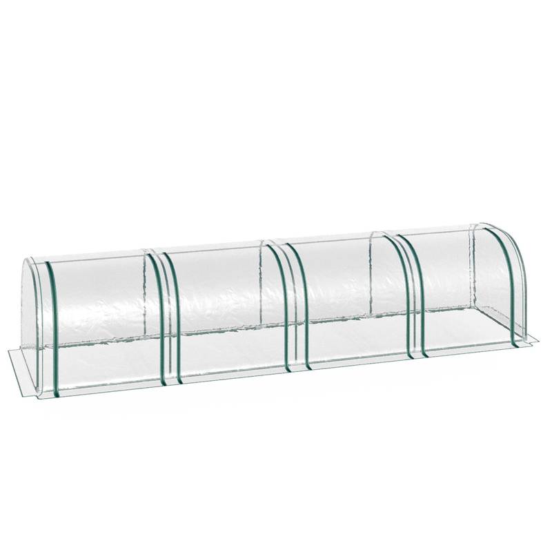 Outsunny Portable Mini Greenhouse Tunnels with Roll-Up Doors