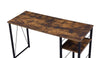 Rustic Oak & Black Writing Desk