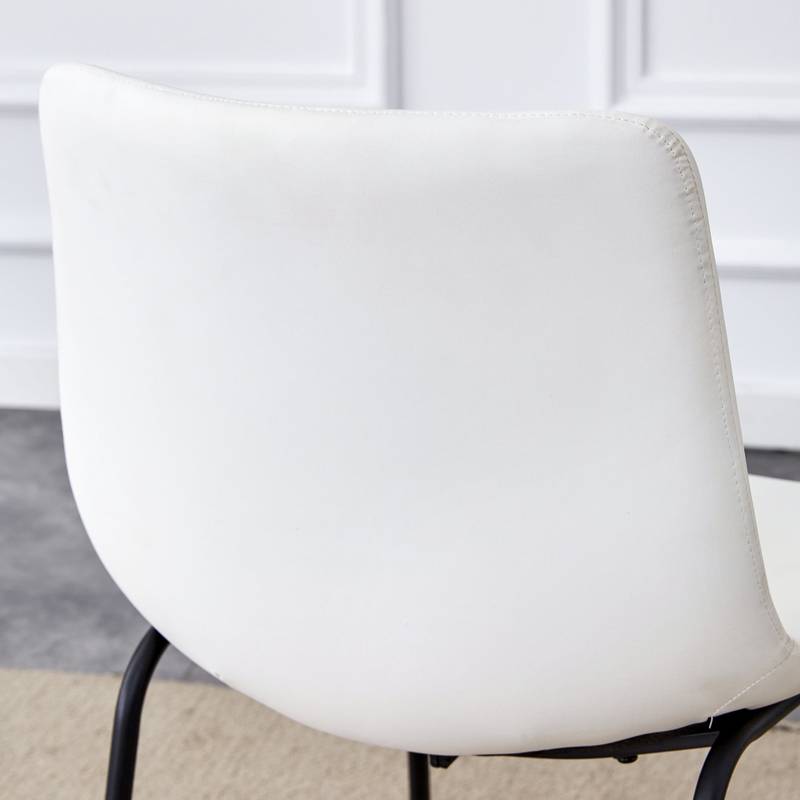 Chic White PU Leather Chair - Perfect for Modern Spaces!