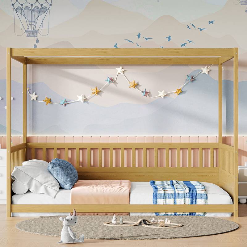 Cozy Canopy Kids Bed Frame - Montessori Style