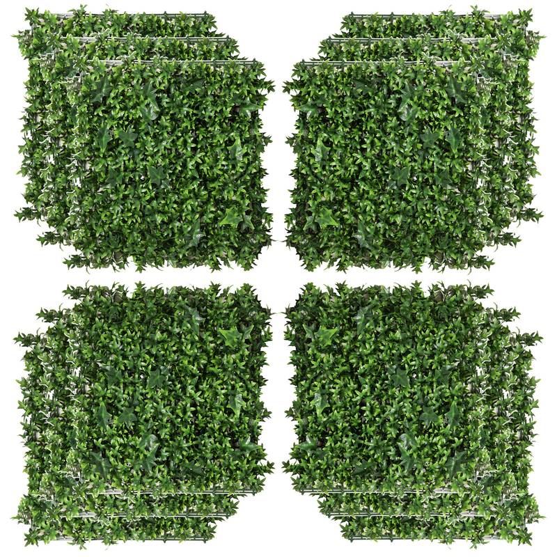 Lush Green Boxwood Wall Panel - UV-Protected Privacy for Any Space