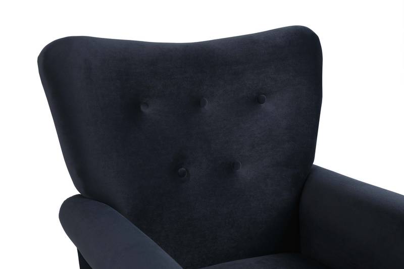 Velvet Mid-Century Rocker Chair