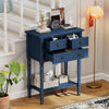 Navy Slim Storage Console Table