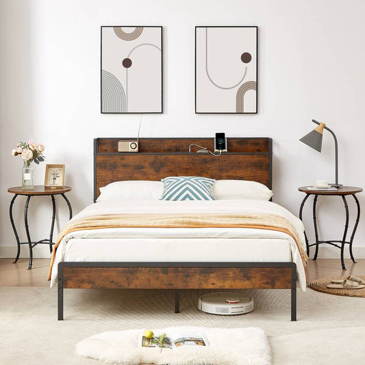 Rustic Charging Bed Frame