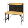 Versatile Rolling Workbench with Pegboard and Outlets