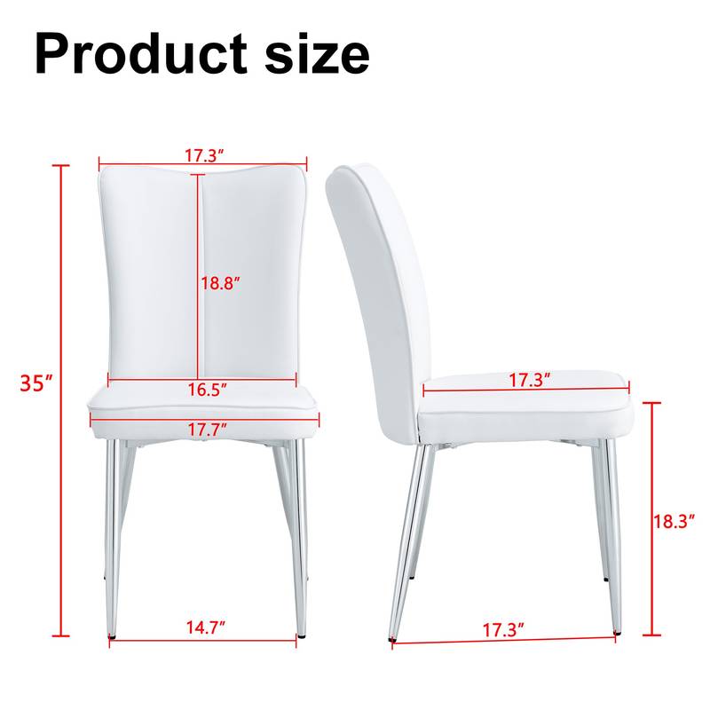 Chic White Dining Chair Set