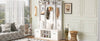 Versatile Entryway Bench with Coat Rack & Drawers