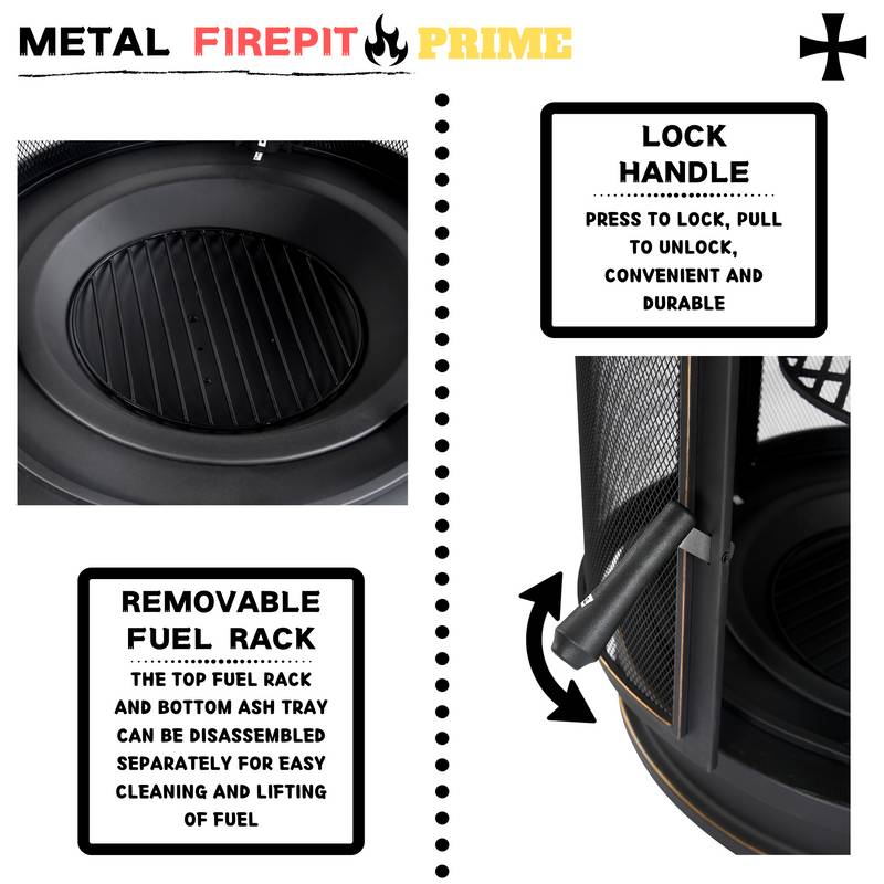 Cozy Two-in-One Outdoor Fire Pit & Heater
