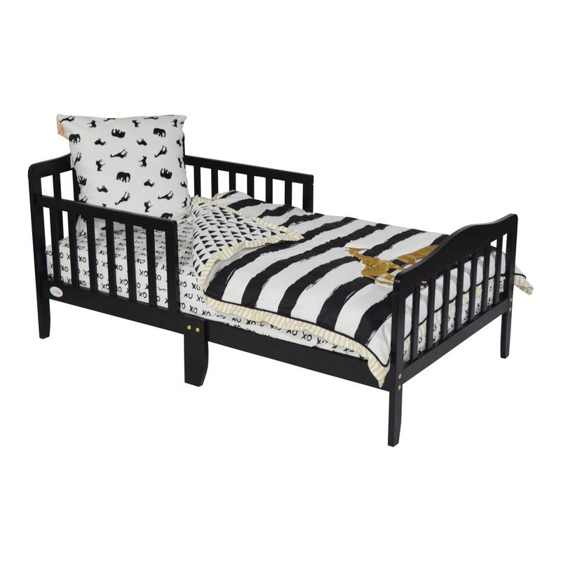 Cozy Black Toddler Bed