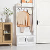 Chic Entryway Organizer with Coat Rack & Shoe Bench