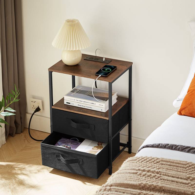 Smart Charging Nightstand with Storage