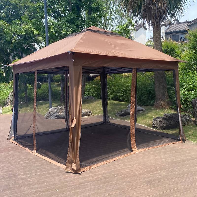 Cozy Pop-Up Canopy Gazebo with Netting and Soft Top