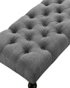 Cozy Gray Tufted Dining Bench