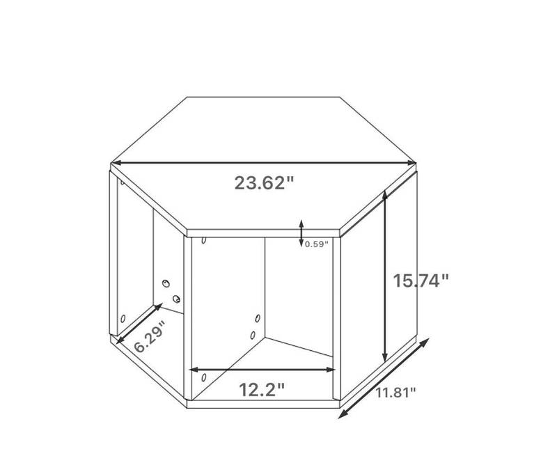 Charming Hexagon Wooden Side Table