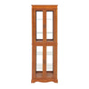 Illuminated Oak Glass Display Cabinet