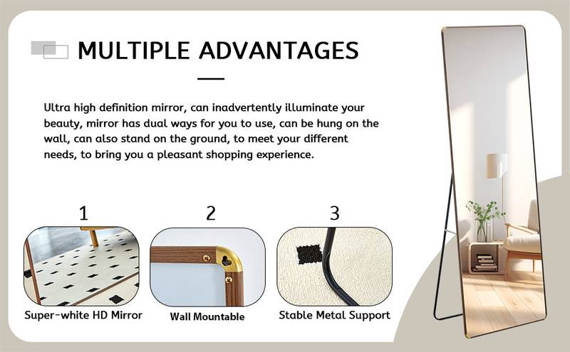 Stylish Full-Length Floor Mirror – Perfect for Any Space!