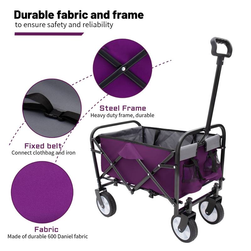 Purple Flexi Wagon: The Ultimate Collapsible Cart for All Your Adventures!