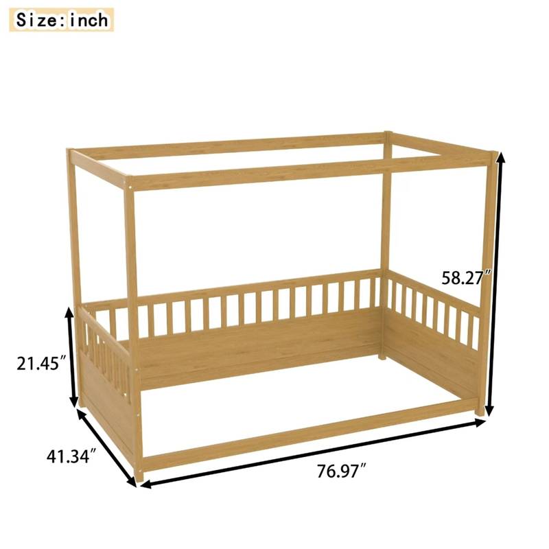 Cozy Canopy Twin Bed for Kids