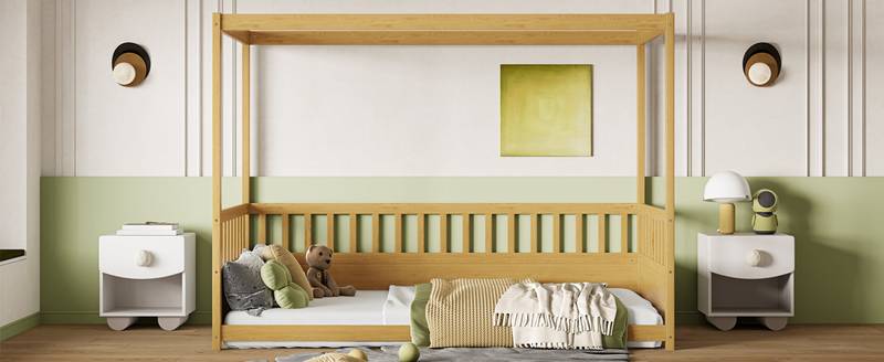 Cozy Canopy Twin Bed for Kids