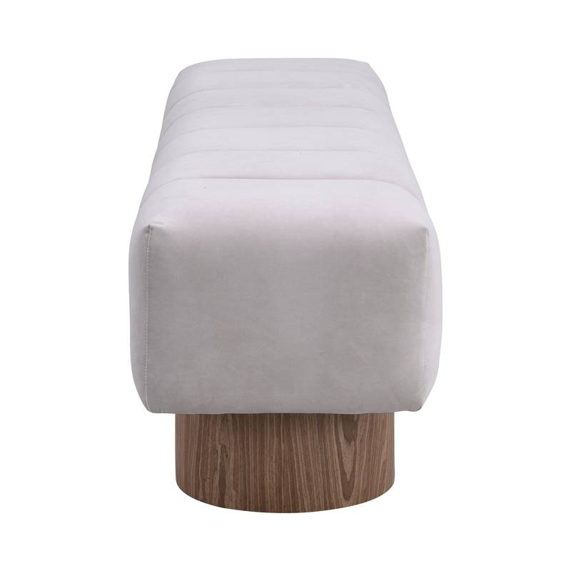Cozy Grey Upholstered Dining Bench