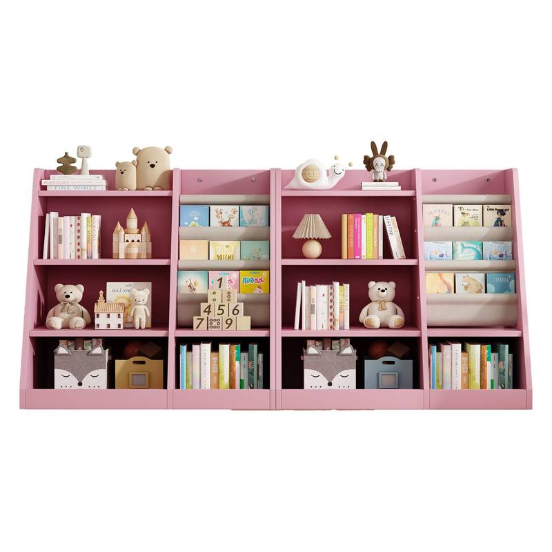 Charming Pink Toy & Book Organizer for Kids