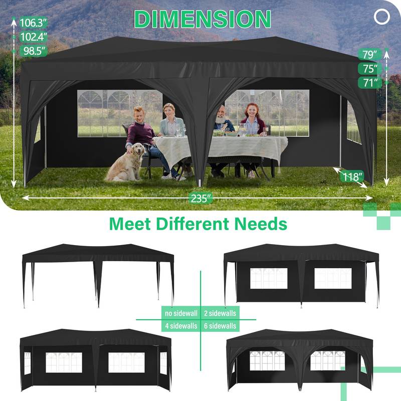 Ultimate Pop-Up Canopy Tent with Sidewalls - Perfect for Parties and Events!