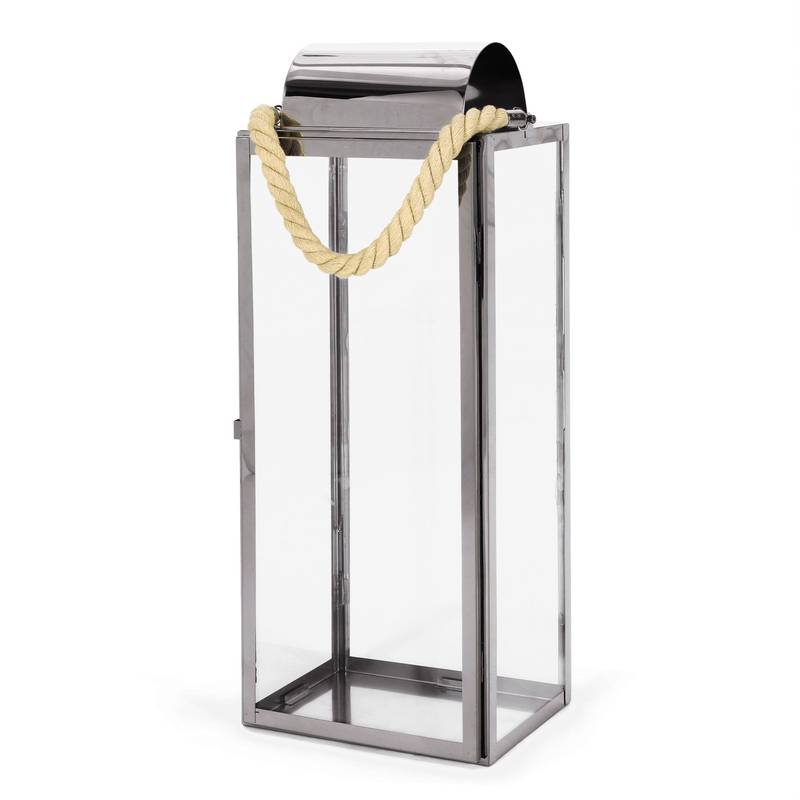 Shimmering Stainless Steel Lantern