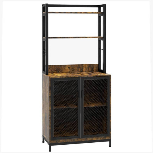 Rustic Kitchen Baker's Rack & Coffee Bar