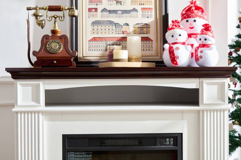 Cozy Farmhouse Fireplace TV Stand