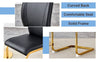 Chic Arch Dining Chairs - Set of 2 in Black with Gold Legs