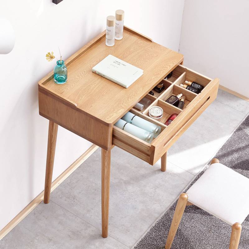 Natural Wood Compact Dresser Table