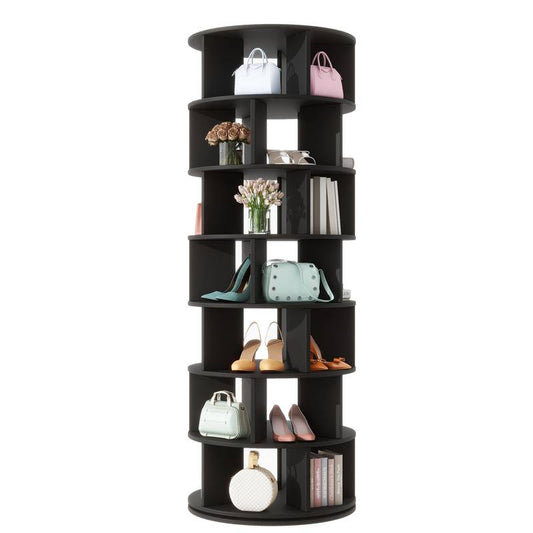 Spinning Shoe Tower - Stylish 7-Tier Organizer