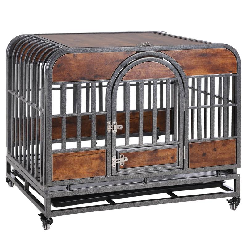 Stylish Comfort Dog Crate with Easy Mobility