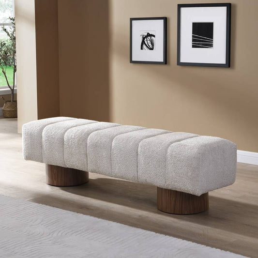Cozy Faux Fur Dining Bench
