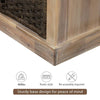 Chic Rustic Storage Bench with Woven Baskets and Cozy Cushion