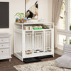 Stylish Wooden Dog Crate with Storage for Large Dogs