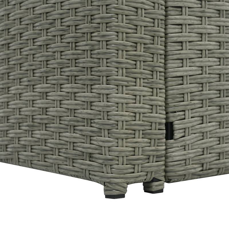 Cozy Wicker Patio Set with Glass Top