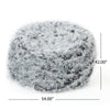 Cozy Silver Gray Faux Fur Bean Bag