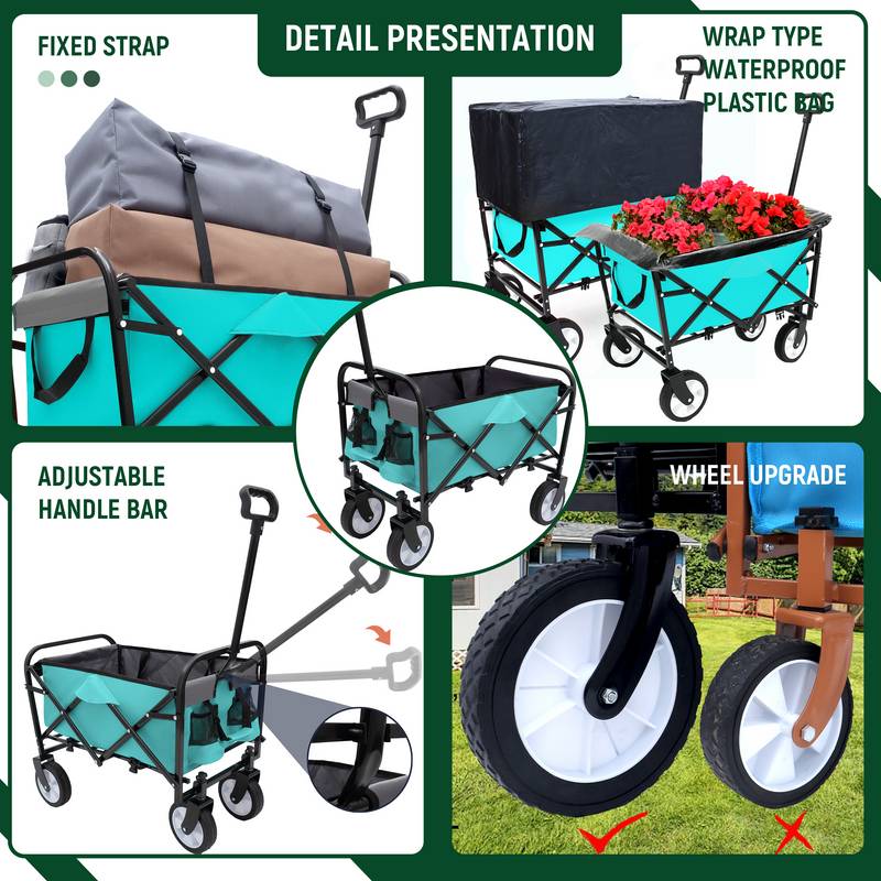 Eco-Friendly Collapsible Beach Wagon & Utility Cart