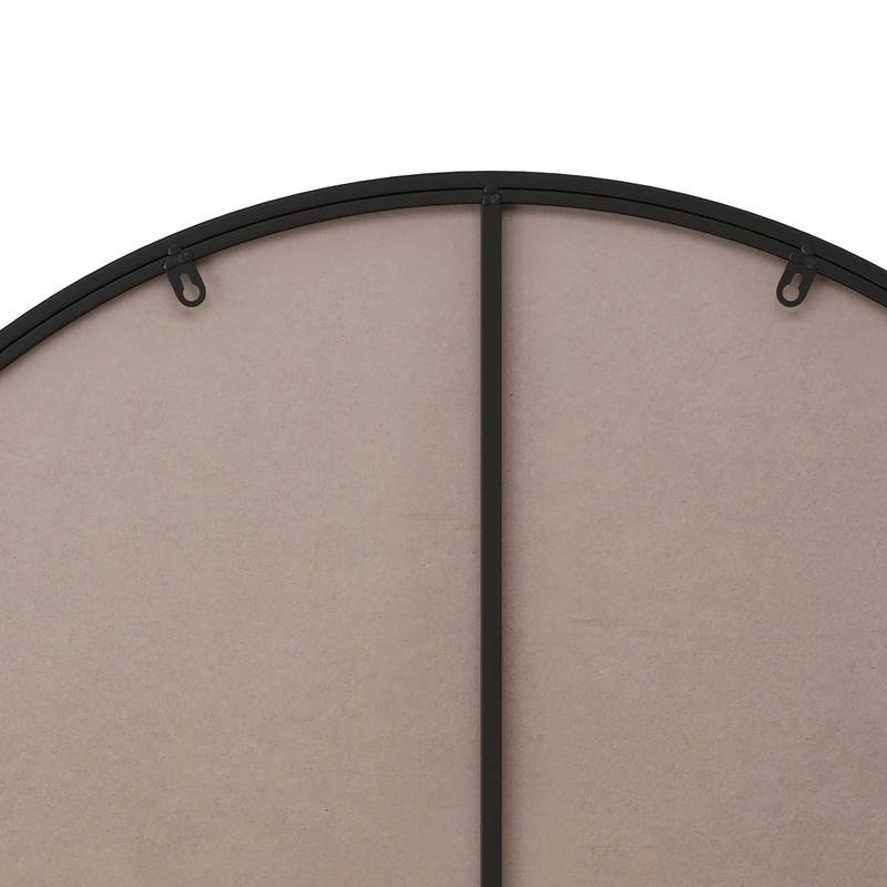 Chic Black Round Wall Mirror