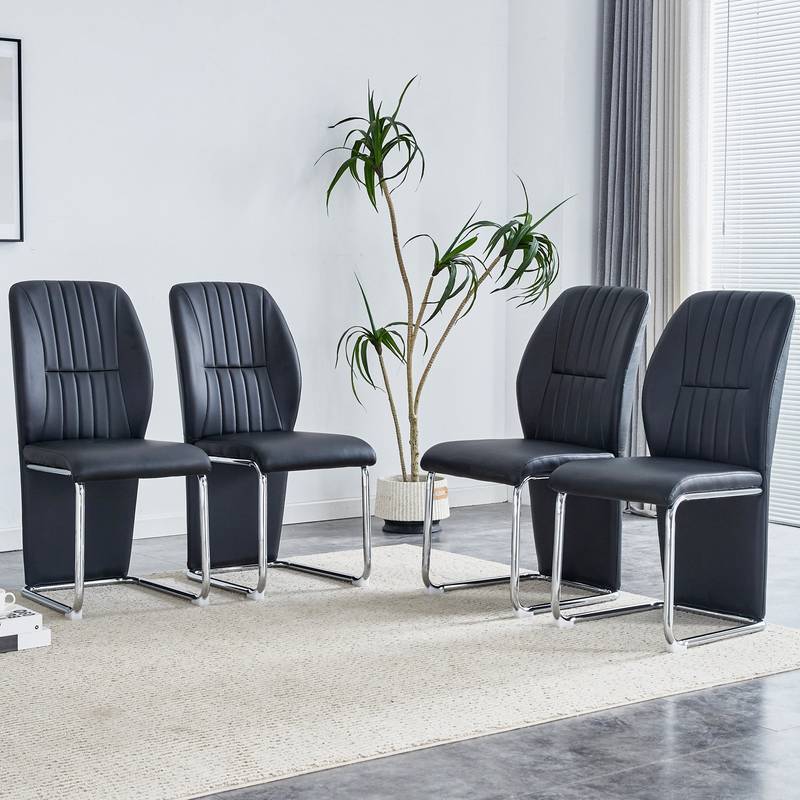 Chic Black Dining Chair Set