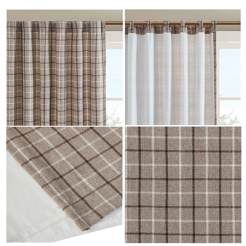 Cozy Plaid Curtain Panel