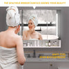 Sleek LED Bathroom Cabinet with Mirror and Multi-Level Storage