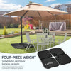 Sturdy Patio Umbrella Base Weights - Fillable & Weatherproof