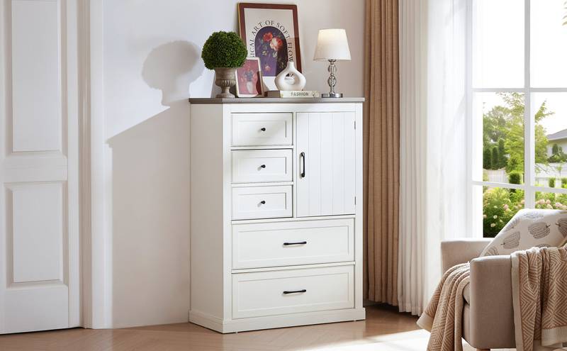 Rustic Farmhouse Tall Dresser