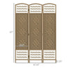 Natural Three-Panel Folding Room Divider