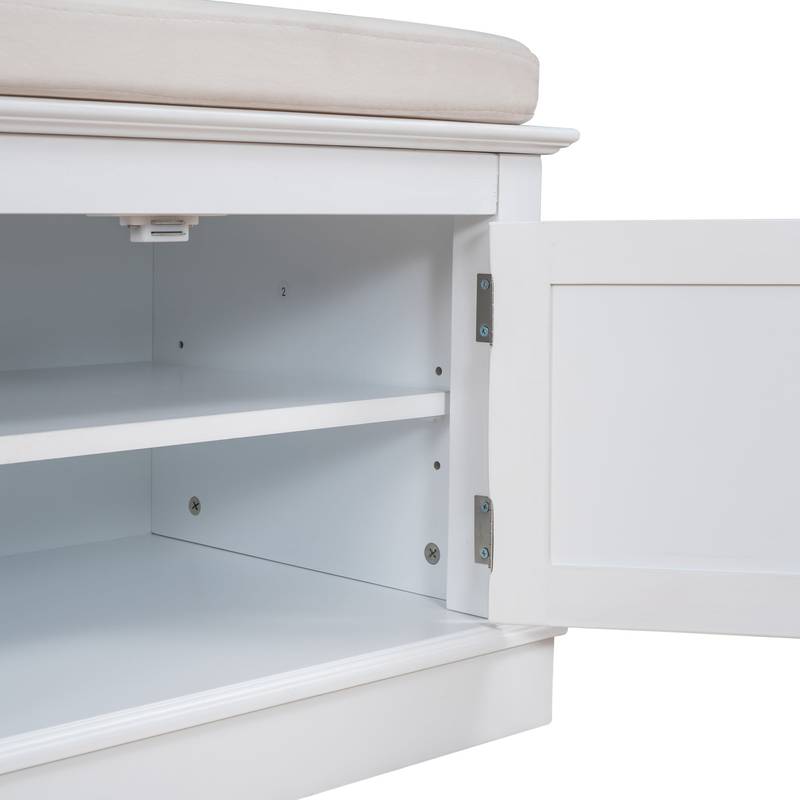 Cozy Shoe Storage Bench with Cushioned Seat