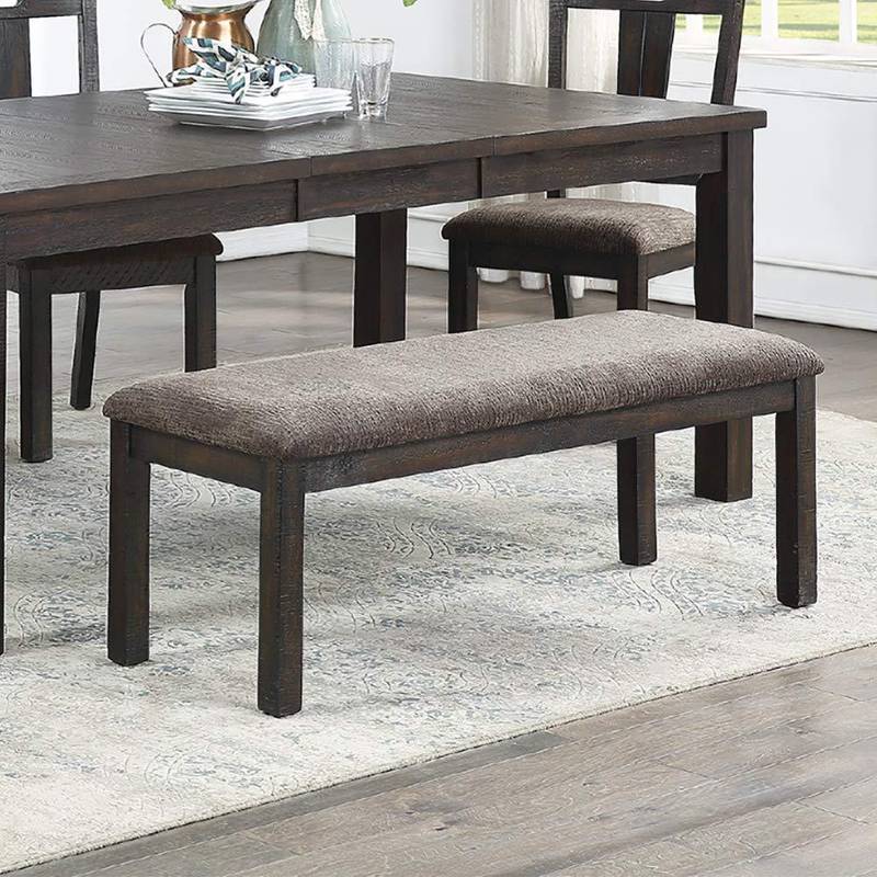 Cozy Grey Wooden Bench
